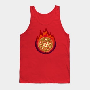 Satanic Pizza, fire version Tank Top